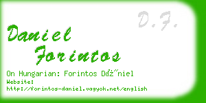 daniel forintos business card